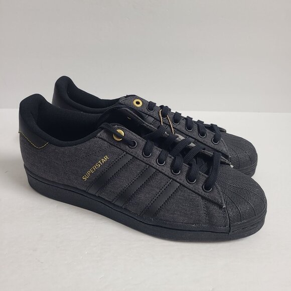 Adidas Originals Superstar Sneakers ID1718 Size 8.5 Carbon Core Black Gold main image 7